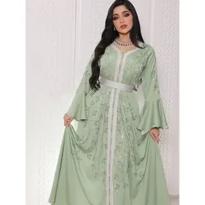 الهند تركيا عباية إسلامية رمضان عيد المرأة أنيقة الماس الزفاف مساء فستان الحفلات مربوط جلابية ثوب المغرب قفطان رداء