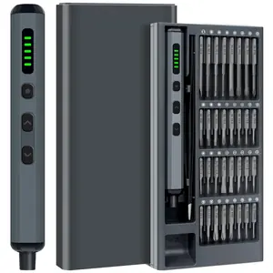 طقم مفك براغي كهربائي دقيق 68 في 1 لاسلكي 64 S2 لقمة ثقب دقيقة 5 إعدادات عزم الدوران LED مجموعة أدوات إصلاح اليد