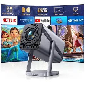 جهاز عرض IWIMIUS 4K Netflix رسميًا 800ANSI أصلي 1080P تركيز تلقائي وكيستون 30000 لومن BT5.2 WIFI6 محمول 360 ° تدوير