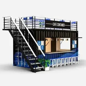 20ft/ 40ft الغذاء الشحن الحاويات بار مطعم 10ft المنبثقة الشحن كشك تصميم المنبثقة متجر مع التسليم السريع