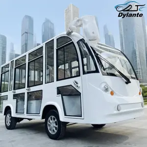 11 مقاعد الركاب حافلة لمشاهدة معالم المدينة الكهربائية 5KW محرك حافلة كهربائية سيارة كهربائية حافلة سياحية مغلقة للسياح Transportsing